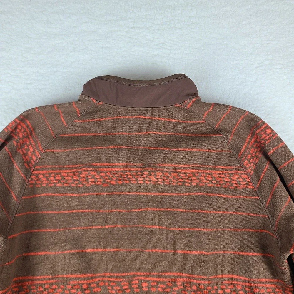 The North Face Gordon Lyons Sweater Mens 2XL XXL Brown Orange Aztec Fleece